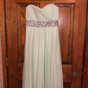 Pastel green sparkly Prom Dress